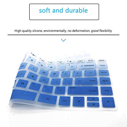 Keyboard Cover for HP Laptop 14-dk 14-dq/cd 14-dk0002dx 14-dk1003dx 14-dk0736ms 14-dk1022wm 14-dk0028wm 14-dk1025wm 14-dk1035wm dk1032wm 14-dk0053od 14-dk1013dx 14-dk0095nr dk1097nr dk1031dx dk0032dx - color: Gradual Blue