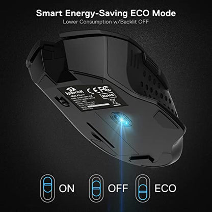 Redragon M656 Wireless Gaming Mouse, 4000 DPI & Programmable | 5 DPI Levels, 7 Macro Buttons, Red LED Backlit & Pro Software/Drive Supported, for PC/Mac/Laptop - style: 2.4G Wireless