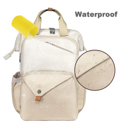 Hap Tim Laptop Backpack for Women - Work & Travel, Khaki (7651-KK) - color: Khaki