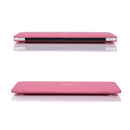 RUBAN Case Compatible with MacBook Air 13 Inch (Models: A1369 & A1466, Older Version 2010-2017 Release), Slim Snap On Hard Shell Protective Cover and Keyboard Cover, Pink - color: Pink