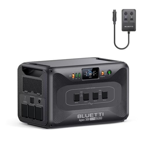 BLUETTI Apex 300 Portable Power Station with Hub D1, 2764.8Wh LFP Battery | Power Station with 6 3840W AC Outlets (7680W Surge), RV-Optimized DC Ports (50A Anderson), Ideal for Camping and RV Life - style: BLUETTI Apex 300+Hub D1