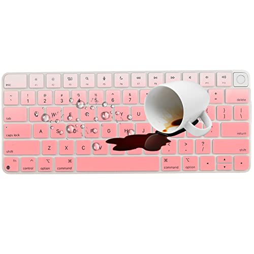 Keyboard Cover for Apple 2024/2023/2021 iMac All-in-One Desktop Keyboard, iMac 24 Inch with M4 /M3 /M1 Chip & Apple Magic Keyboard A3118 A2449 A2450 MK293LL/A MK2A3LL/A, Magic Keyboard 3 - color: GradualPink