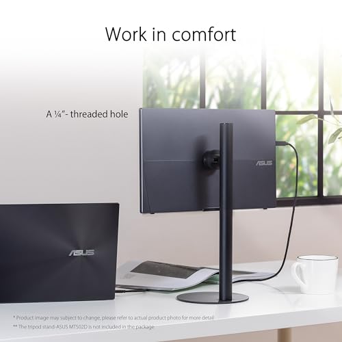 ASUS ZenScreen 15.6” 1080P Portable Monitor (MB16ACVR) - Full HD, IPS, Eye Care, USB-C Power Delivery Monitor (Renewed)