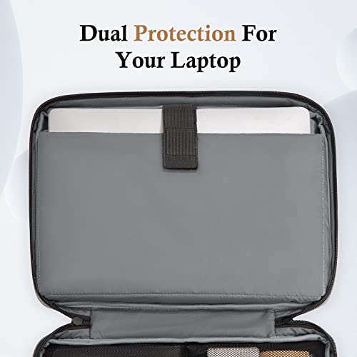 bagasin 17 17.3 Inch Laptop Sleeve Case | Slim, TSA-friendly laptop bag with handle, water-resistant & durable. Fits HP, Dell, Lenovo, Asus 17-17.3 inch notebooks - color: Gray, size: 17