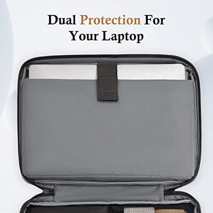 bagasin 17 17.3 Inch Laptop Sleeve Case | Slim, TSA-friendly laptop bag with handle, water-resistant & durable. Fits HP, Dell, Lenovo, Asus 17-17.3 inch notebooks - color: Gray, size: 17