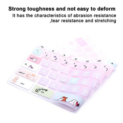 English Silicone Keyboard Cover for HP Chromebook 14-db 14-ca 14-ak Series/Chromebook 14 G2 G3 G4 G5 / Chromebook 11 x360 11.6/ Chromebook 11 G2 G3 G4 G5 G6 EE G7 EE 11.6,Little Cat - color: Little Cat