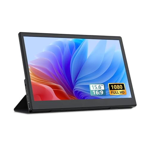 15.6 inch Portable Monitor for Laptop, External Monitor with HDMI Type-C, Eye Care,Ultra Slim Travel Screen for Laptop Phone PS4/5 Xbox Switch, Ideal for Soccer Game Day Watch Party - size: 15.6”