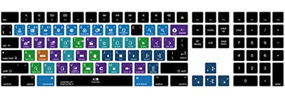 HRH Final Cut Pro X Shortcut Hotkey Silicone Keyboard Cover Keypad Skin for Magic Keyboard with Numeric Keypad A1843 MQ052LL/A Released in 2017/2018(US/EU Layout) - color: Hotkey-Final Cut Pro X
