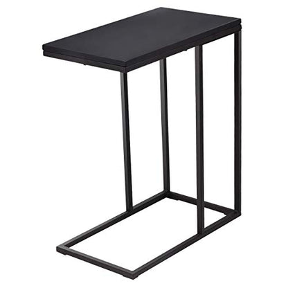 Tangkula Sofa Side End Table C Table Laptop Holder End Stand Desk Coffee Tray Side Table Notebook Tablet Beside Bed Sofa Portable Workstation (Black) - color: Black