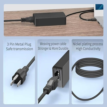 Universal 45W Chromebook Charger USB C,Laptop Charger Type C | Compatible with HP Chromebook Replacement for HP,Dell,Lenovo,Acer,Asus,Samsung Series,Google AC Adapter Type C Power Supply