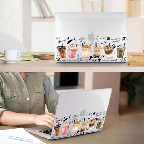 Compatible with MacBook Neo Case 13 inch 2026 Release A3404 with A18 Pro Chip, Anti-Crack & Scratch Protective Hard Shell Case & Keyboard Cover & Screen Protector & Webcam Cover, Boba Tea - color: Boba Tea