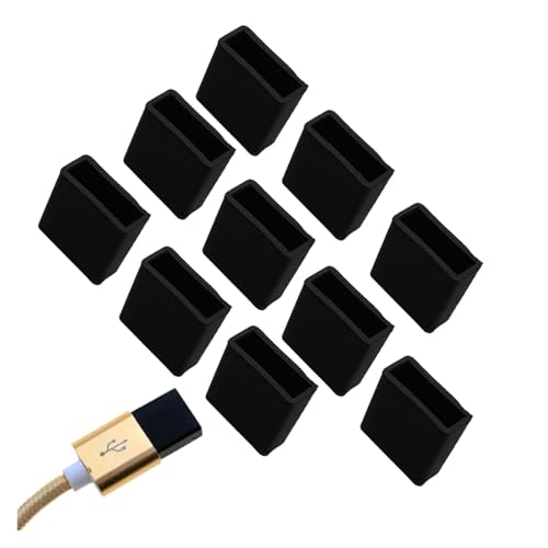 USB Cover Cap 12 Pcs USB Male Dust Plug Silicone Stopper Cap for Charging Extension Transfer Data Line Cable USB Protector Anti-Dust Cover for USB Type A(Q-blackA) - color: Q-blackA