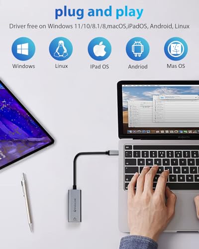 USB c to ethernet Adapter,ethernet to USB C,usbc to CAT6,Gigabit to c Port for Laptop,usbc to RJ45,USB-c to Network with 1000mbps