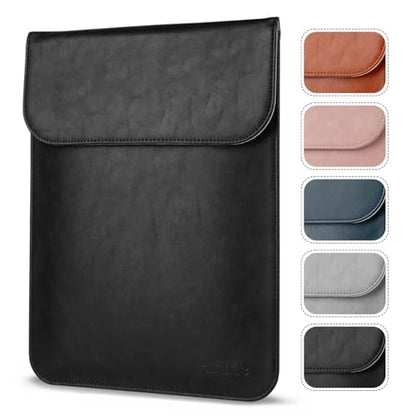 Allinside 15-16 inch Laptop Sleeve Case Compatible with MacBook Pro 16 2021-2026/MacBook Pro 15 2016–2019, Waterproof PU Leather Laptop Sleeve Bag Protective Vertical Case Cover, Black - color: Black, size: 15.6 in for Macbook Pro15/Pro 16