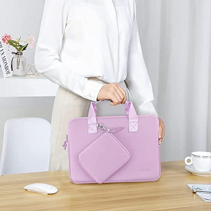 Hseok Laptop Sleeve 13.3-14 inch Case with Small Pouch, Neoprene Computer Bag Compatible with MacBook Neo/Pro 14 M5/M4/M3/M2/M1, Mac Air/Pro 13.3, XPS 14 and Most 13-14 inch Notebooks,L02P01 - color: L02p01, size: 13"-14"