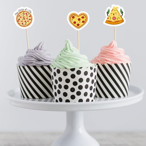 Haooryx Pizza Sticker Rolls - 1000Pcs Pizza Food Water Bottle Waterproof Vinyl Stickers Self Adhesive Art Craft Scrapbooking Birthday Party Favor Easter Busket Filler Greeting Card Making Laptop Phone - style: Pizza 2Roll
