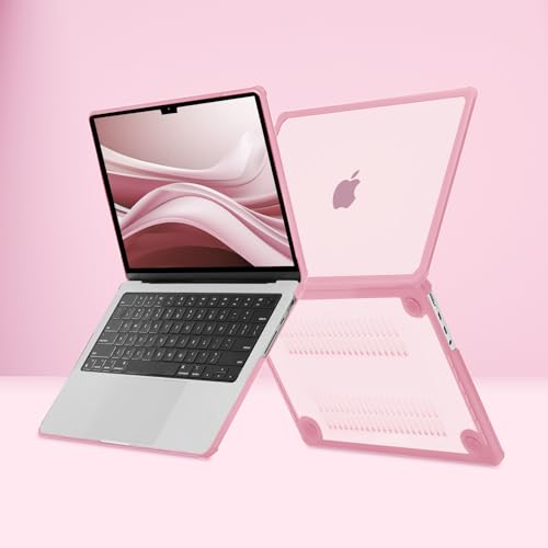 MOSISO Compatible with MacBook Pro 14 inch Case M5 M4 M3 M2 M1 2026-2021 | 3 in 1 Kit Anti-Crack Hard Shell with TPU Bumper, A3427 A3426 A3434 A3112 A3185 A3401 A2918 A2992 A2779 A2442, Chalk Pink - color: Chalk Pink