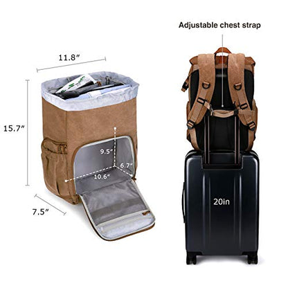 BAGSMART Camera Backpack DSLR Camera Bag Backpacks for Photographers | Waterproof Anti-Theft Photography Backpack with 15 Inch Laptop Compartment - color: C-khaki[single Buckle]