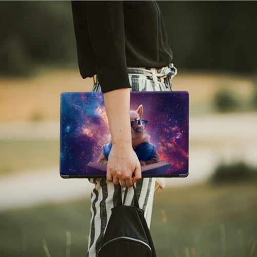 Laptop Skin Sticker Decal, Universal Protective Cover Fit 12 13 14 15.6 Inch Notebook, Reusable Water-Resistant Vinyl Decal w/ 2 Wrist Pads for Business Travel Office, Galaxy Mouse - color: Galaxy Mouse