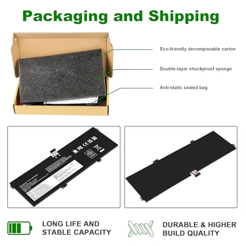 TREE.NB L17C4PH1 L17M4PH1 L17M4PH2 L17L4PH2 Laptop Battery for Lenovo Yoga 7 Pro Pro-13IKB C930 C930-13 C930-13IK C930-13IKB C930-131KB 930-13IKB-81EQ 81C4 81EQ Series 5B10Q82425 5B10Q82426 5B10Q82427 - size: 11.45x3.78x0.2inch L17C4PH1
