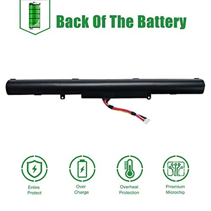 A41N1501 Laptop Battery Replacement for Asus Rog G752VW GL752 GL752JW GL752V GL752VLM GL752VW GL752VW-DH74 GL752VWM N552 N552V N552VW N552VX N752 N752V Series A41LK9H L41LK2H 15V 48Wh 3100mAh - size: 9.8*3.5*1.6inch A41N1501