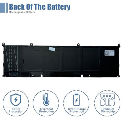 P0FWH Laptop Battery Replacement for Dell Alienware m16 R2 Inspiron 16 7640 2-in-1 Inspiron 16 Plus 7640 Series 0M9DG0 HGJCY POFWH 11.7V 90Wh 7692mAh - size: 11.84*3.32*0.33 inch P0FWH