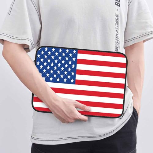 Laptop Sleeve Bag 15.4 15.6 Inch,American Flag USA National Flag Patriotic Protective Polyester Computer Cases Laptop Cover Briefcase Bag Tablet Travel Cover - color: LPS-005