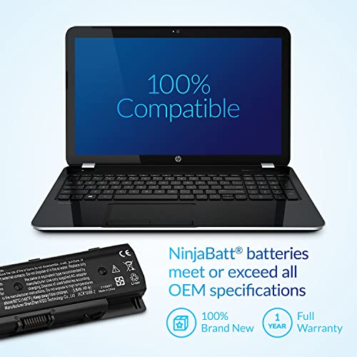 NinjaBatt P106 Battery for HP Envy PI06 710416-001 710417-001 M6-N010DX | Fits M7-J020DX M6-N012DX 17-E020US 17T-J100 HSTNN-LB4N HSTNN-UB4N HSTNN-LB40 TPN-L112 – 6 cells 4400mAh 10.8V - size: HP P106