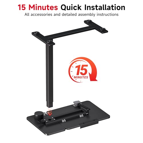 Okin Overbed Bedside Table with Wheels, Adjustable Medical Tilt Top Hospital Bed Table Over The Bed, Rolling Desk Mobile Standing Desk for Hospital Home Use (Black) - color: Black