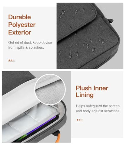 MoKo 13 Inch Tablet Sleeve Bag Carrying Case with Shoulder Strap Handle | Fits iPad Pro 13-inch M5, iPad Air 13-inch M4/M3, iPad Pro 12.9 M2/M1 and Galaxy Tab S8+/S9+ 12.4, Black &Gray - color: Black & Gray, size: 12.9 inch