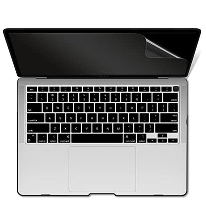 IBENZER Compatible with 2022 2021 2020 MacBook Air 13 inch case M1 A2337 A2179 A1932, Hard Shell Case&Keyboard Cover&Screen Film for Mac Air 13 with Touch ID, Crystal Black, AT13CYBK+2 - color: Crystal Black