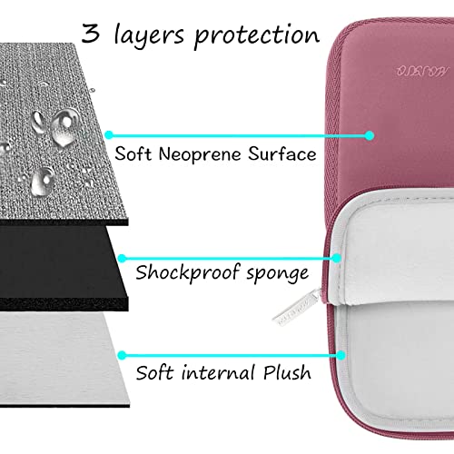 MOSISO Laptop Case 13 inch, 13 inch Laptop Sleeve with Small Case | Compatible with MacBook Neo / Air M5 M4 M3 M2 M1 2026-2018 / Pro M2 M1 2026-2016, Neoprene Computer Sleeve Bag, Dusty Rose - color: Dusty Rose, size: 13 inch