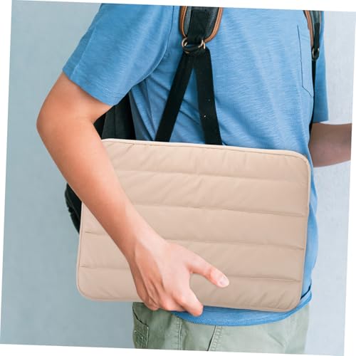 NUOBESTY Laptop Sleeve Water-Resistant Polyester Multiple Compartments for Organized Storage Stylish Design for Travel Office and School