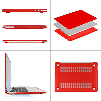 MOSISO Compatible with MacBook Pro 13 inch Case M2 M1, Red | Plastic Hard Shell Case Cover 2026-2016A2338 A2251 A2289 A2159 A1989 A1708 A1706 with/without Touch Bar - color: Red