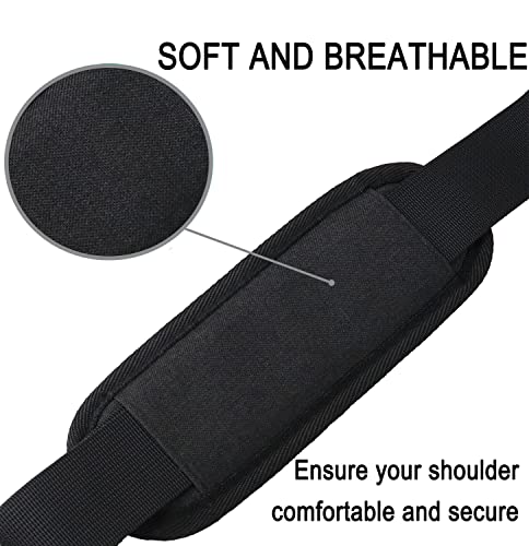 Shoulder Strap 56 Inch,Universal Adjustable Shoulder Belt Shoulder Strap | Replacement Shoulder Strap with Metal Hooks for Briefcase, Laptop Messenger Crossbody Bag, Luggage Duffel Camera, Black