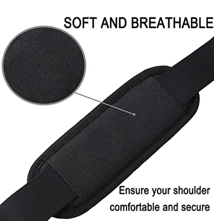 Shoulder Strap 56 Inch,Universal Adjustable Shoulder Belt Shoulder Strap | Replacement Shoulder Strap with Metal Hooks for Briefcase, Laptop Messenger Crossbody Bag, Luggage Duffel Camera, Black