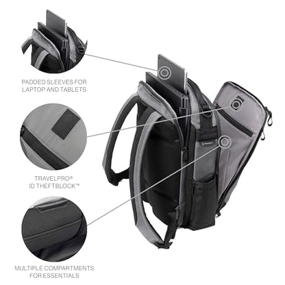 Travelpro Altitude Slim Expandable Travel Laptop Backpack 20-24L, 16 Inch - color: Falcon Grey