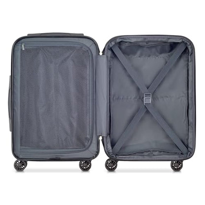 DELSEY PARIS Helium Aero Hardside Expandable Luggage with Spinner Wheels, Titanium, Carry-On 19 Inch - color: Titanium, size: Carry-On 19 Inch