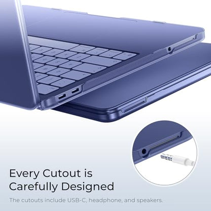 EooCoo for MacBook Neo Case 13 inch, Scratch Resistant, Original Indigo | 4 in 1 Kit, Durable, Easy Snap-On, Stays New, Model A3404 (A18 Pro Chip) - color: Original Indigo