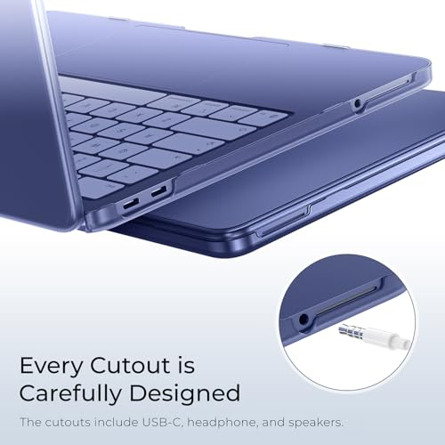 EooCoo for MacBook Neo Case 13 inch, Scratch Resistant, Original Indigo | 4 in 1 Kit, Durable, Easy Snap-On, Stays New, Model A3404 (A18 Pro Chip) - color: Original Indigo