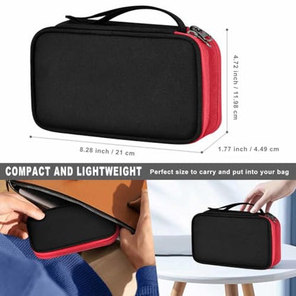 Travel Laptop Backpack with Small Case for 15-16 inch Notebooks, Slim & Expandable Computer Bag for College Business Commute for Men and Women,Black-Red - color: Black-red