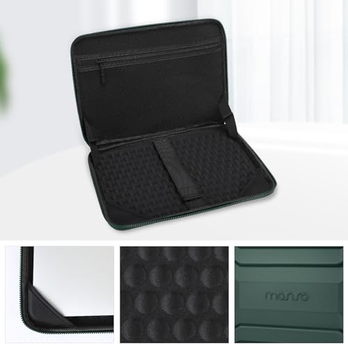 MOSISO 15-16 inch Laptop Hard Case, Waterproof Shockproof Laptop Sleeve Compatible with MacBook Pro 16, HP Acer Dell Lenovo ASUS, Symmetrical Trapezoid EVA Computer Bag with Handle, Emerald Green - color: Emerald Green, size: 15.6 inch