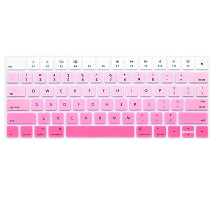 ProElife Ultra Thin Silicone Keyboard Protector Cover Skin for Apple Magic Keyboard & Magic Keyboard 2 (U.S Version, Model: MLA22L/A-A1644, Without Numeric Keypad) (Ombre Pink) - color: Ombre Pink