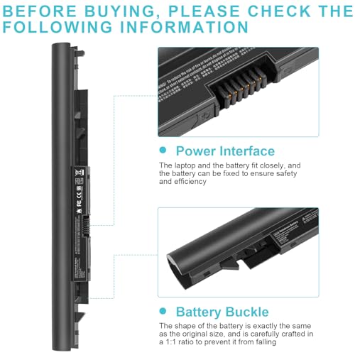 919700-850 Laptop Battery for HP Spare 919681-221 919682-121 919682-421 919682-831 919701-850 JC03 JC04 15-BS000 15-BW000 15-bs0xx 15-BS113DX 15-BS013DX 15-BS015DX 15-BS115DX 15-BS060WM 15-BS070WM - size: 10.3*1.56*0.85inch JC04