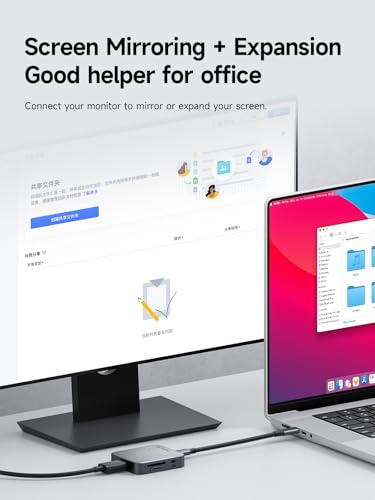 Hagibis Magnetic USB C Hub with Magsafe for iPhone 17 16 15 Pro Max, 7 in 1 Type-C Docking Station 4K@60Hz HDMI SD3.0 TF3.0 Card Solt 100W PD 10Gbps USB-C AUX for MacBook Pro Air, iPad Pro (TC100)