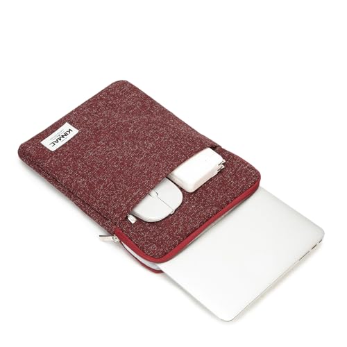 Kinmac 360° Protective Vertical Laptop Sleeve Case Cover Bag (Snow Wine, 12.5 inch-13.3 inch) - color: Snow Wine, size: 12.5 inch-13.3 inch