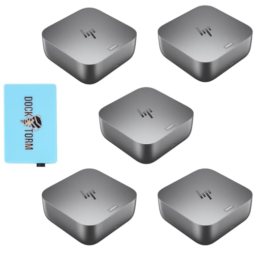 HP 100W G6 Thunderbolt 4 Dock Universal Thunderbolt/USB-C Docking Station | Bundle with DKZ Hub, Single Cable for Charging, Data Transfers to Any Brand Laptop) 9X472UT#ABA (5-Pack) - size: 5 Pack