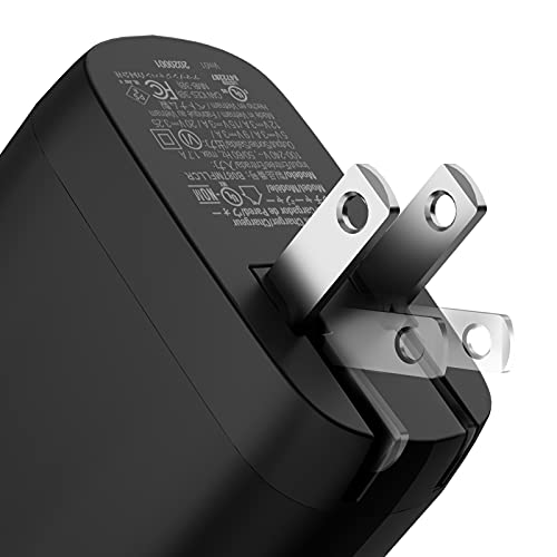 Amazon Basics 65W One-Port GaN USB-C Wall Charger with Power Delivery PD 3.0, Foldable Plug, Portable, Fast Charging for Laptops, Tablets & Phones, Non-PPS, Black - color: Black, style: 65W (1 USB-C)