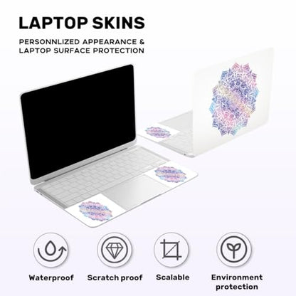 Mandalas Laptop Skin Sticker Decal PVC Vinyl Sticker Notebook PC Protector Waterproof Scratch Resistant Laptop Skin for 12.1 13 13.3 13.6 14 15 15.3 16 Inch Bohemian Style Blue Purple - color: Blue Purple Bohemian