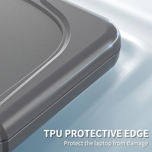 Batianda Heavy Duty Case for MacBook Neo 13 Inch 2026, Grey | Fits Model A3404 A18 Pro Chip, Ergonomic Foldable Stand Holds 22lbs, TPU Bumper, Matte Translucent Shockproof Hard Shell - color: Grey